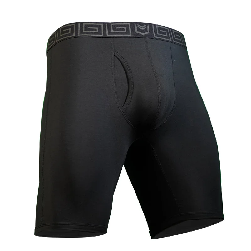 Stretch - fabric men's boxer briefs for a flexible fitSHEATH V Bamboo Men's 8" Sports Performance Boxer Brief Stretch - fabric men's boxer briefs for a flexible fitSHEATH V Bamboo Men's 8" Sports Performance Boxer Brief