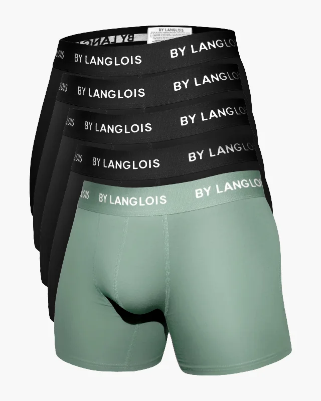 Athletic - style men's boxer briefs for active lifestyles5-PACK BLACK + RICH CLAY PERFECT FIT BOXER BRIEFS Athletic - style men's boxer briefs for active lifestyles5-PACK BLACK + RICH CLAY PERFECT FIT BOXER BRIEFS