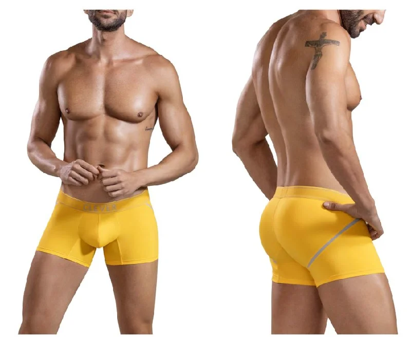 Moisture - wicking men's boxer briefs for sports activitiesClever 1658 Imagination Boxer Briefs Color Yellow Moisture - wicking men's boxer briefs for sports activitiesClever 1658 Imagination Boxer Briefs Color Yellow