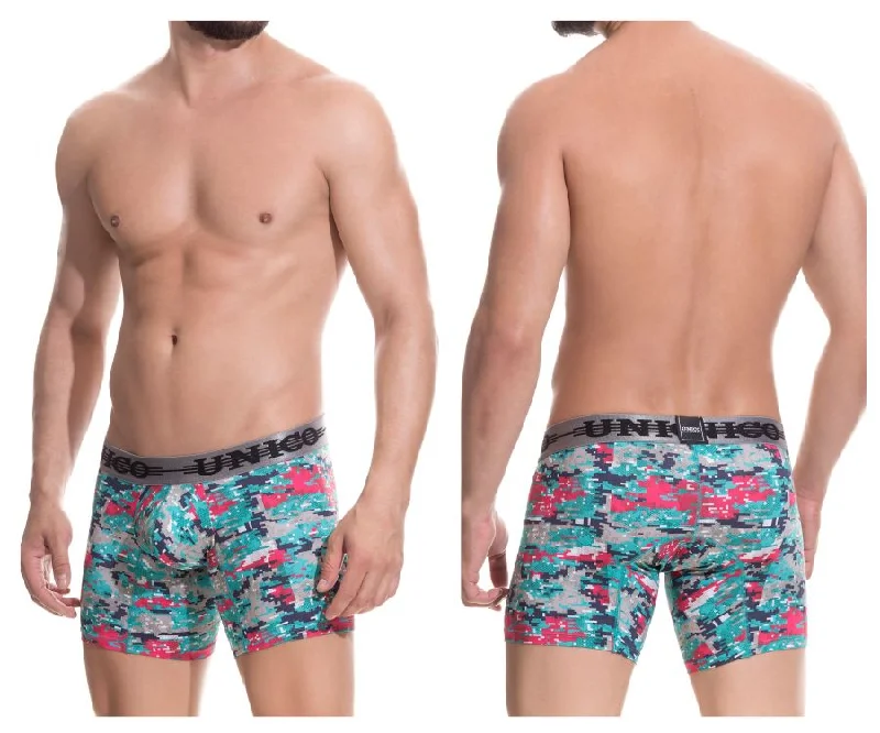 Mesh - paneled men's boxer briefs for ventilationUnico 1802010021866 Boxer Briefs Spirit Color Multi