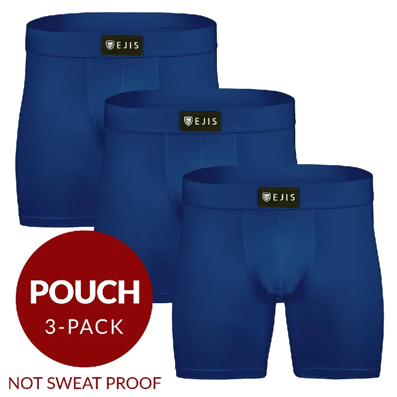 Tag - less men's boxer briefs to prevent irritationEssential Men's Boxer Briefs with Pouch - Navy 3-Pack