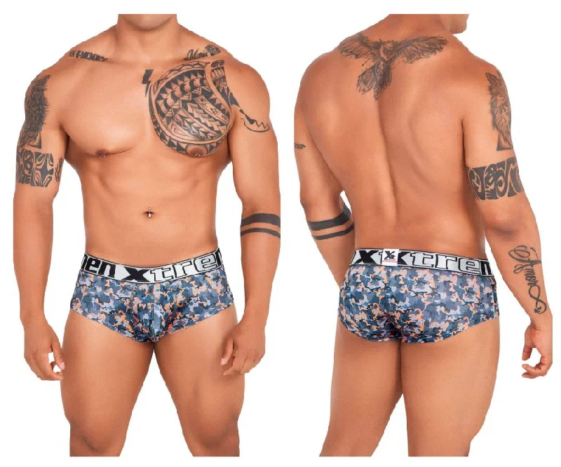 Designer - label men's briefs for high - end fashionXtremen 41313 Printed Briefs Color Orange Designer - label men's briefs for high - end fashionXtremen 41313 Printed Briefs Color Orange