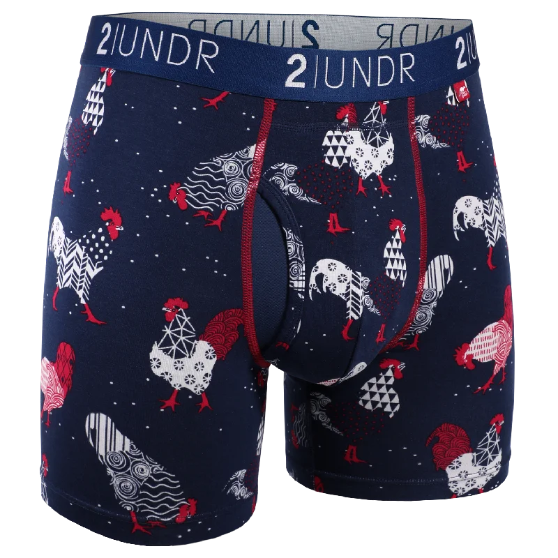 Stretch - fabric men's boxer briefs for a flexible fitSwing Shift 6" Boxer Brief - Patriot Game