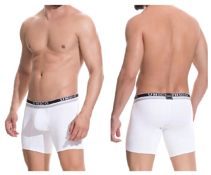 Compression men's boxer briefs for muscle supportUnico 1802010023000 Boxer Briefs Reconnect Color White
