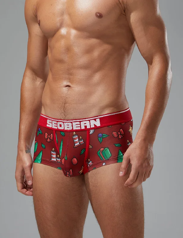 Athletic - style men's boxer briefs for active lifestylesChristmas Boxer Brief 250207 Red Athletic - style men's boxer briefs for active lifestylesChristmas Boxer Brief 250207 Red