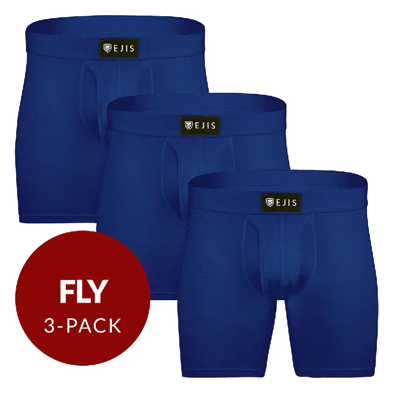 Patterned men's boxer briefs, such as stripes or checksSweat Proof Men's Boxer Briefs with Fly - Navy 3-Pack Patterned men's boxer briefs, such as stripes or checksSweat Proof Men's Boxer Briefs with Fly - Navy 3-Pack