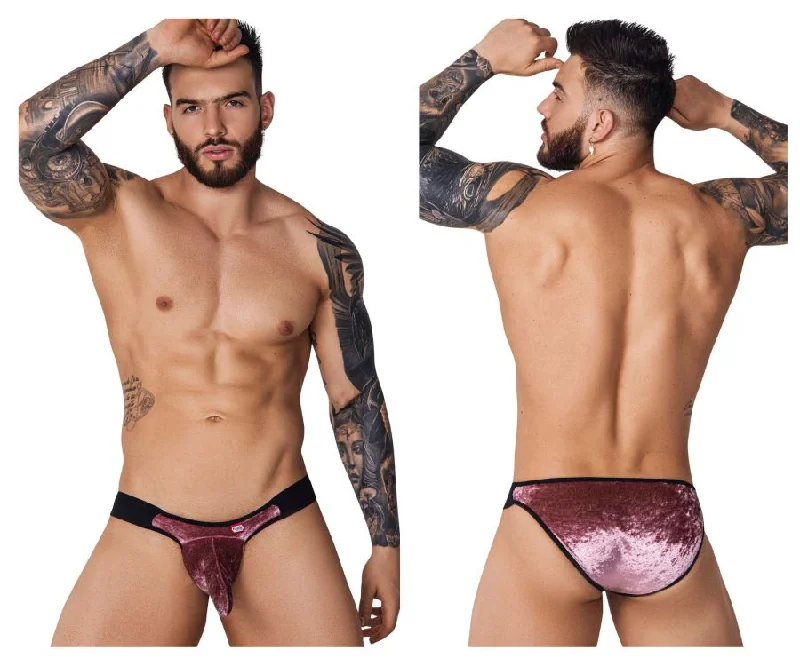 Vintage - style men's briefs for a retro lookPikante PIK 1098 Clandestine Velvet Bikini Color Pink Vintage - style men's briefs for a retro lookPikante PIK 1098 Clandestine Velvet Bikini Color Pink