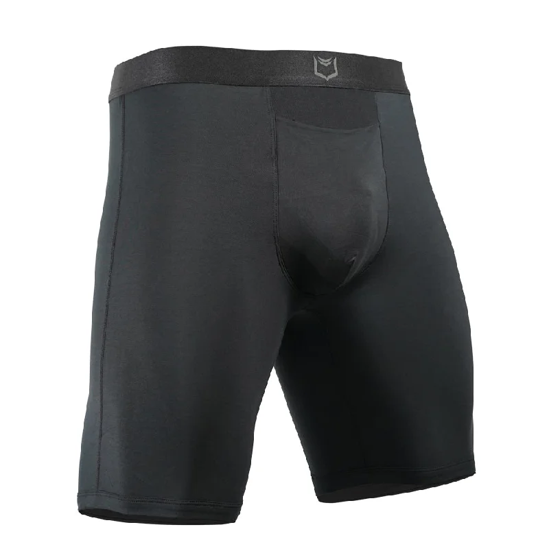 Compression men's boxer briefs for muscle supportSHEATH V Men's Single Pouch 8" Sports Performance Boxer Brief w/ Horizontal Fly Compression men's boxer briefs for muscle supportSHEATH V Men's Single Pouch 8" Sports Performance Boxer Brief w/ Horizontal Fly