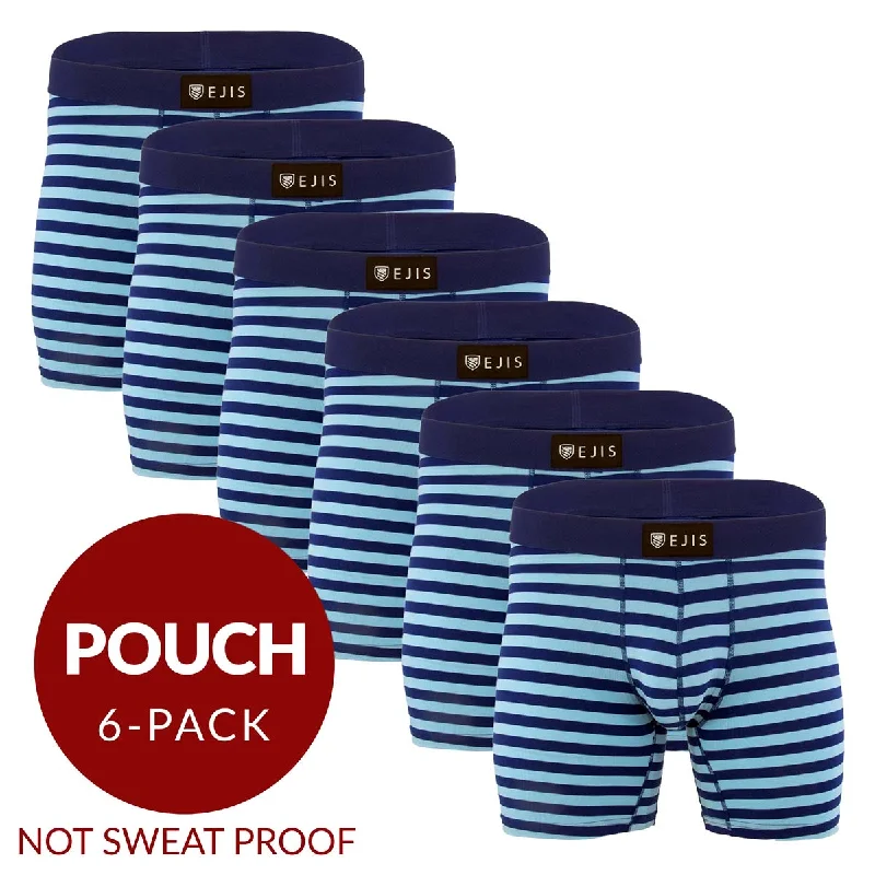 Organic cotton men's boxer briefs for sensitive skinEssential Men's Boxer Briefs with Pouch - Stripe 6-Pack