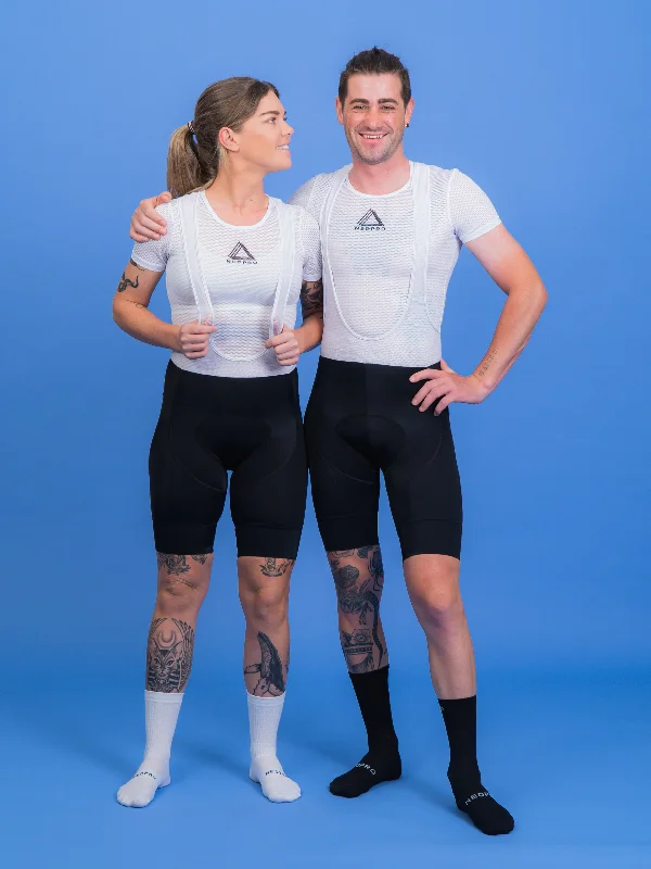 Breathable cotton men's undershirts for comfortNeoPro White Sleeved Undershirt
