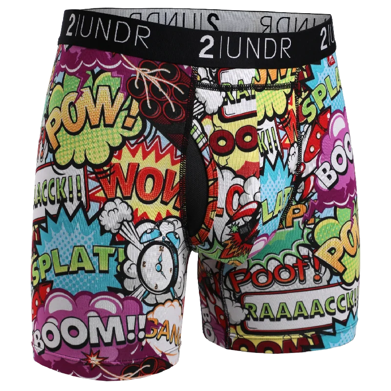 Solid - color men's boxer briefs in classic huesSwing Shift 6" Boxer Brief - Boom Time