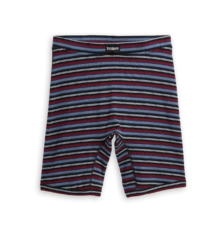 Men's boxer briefs with a contoured pouch for comfortOrganic Cotton Rib 9" Boxer Briefs - Nostalgic Stripe