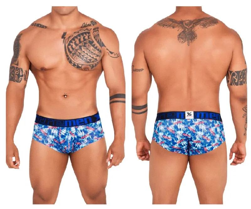 Men's briefs with a wide waistband for comfortXtremen 41313 Printed Briefs Color Royal Men's briefs with a wide waistband for comfortXtremen 41313 Printed Briefs Color Royal