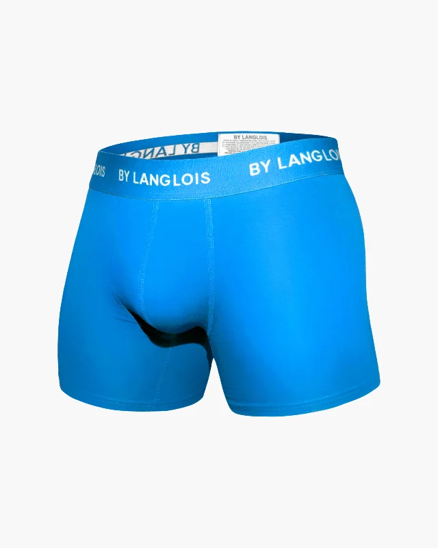 Anti - odor men's boxer briefs for long - lasting freshnessPERFECT FIT BOXER BRIEF IN TROPICAL BLUE