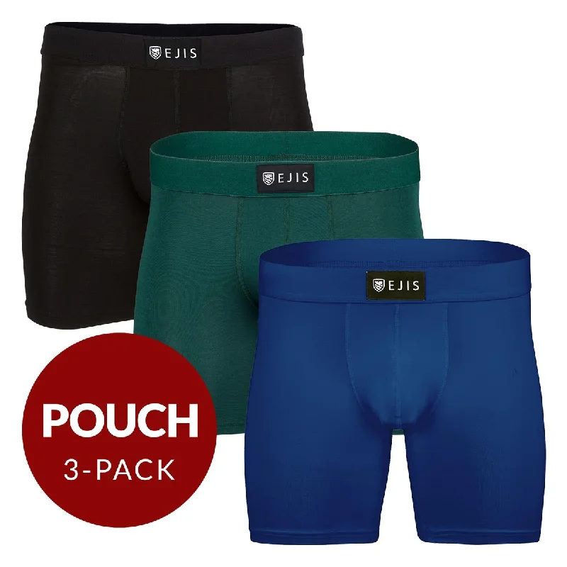 Microfiber men's boxer briefs for a smooth feelSweat Proof Men's Boxer Briefs with Pouch - Mix 3-Pack (1x Black, Green, Navy) Microfiber men's boxer briefs for a smooth feelSweat Proof Men's Boxer Briefs with Pouch - Mix 3-Pack (1x Black, Green, Navy)