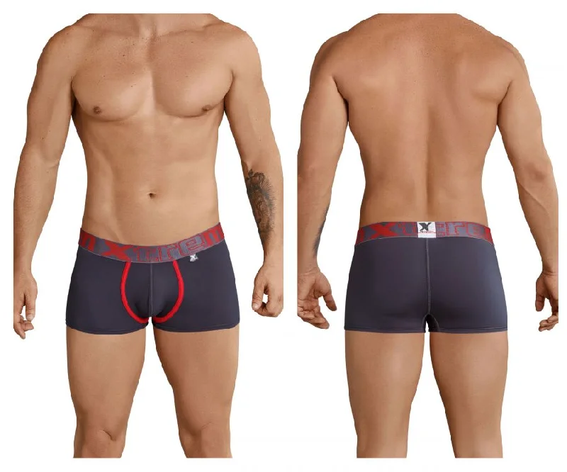 Solid - color men's boxer briefs in classic huesXtremen 91028 Piping Boxer Briefs Color Gray Solid - color men's boxer briefs in classic huesXtremen 91028 Piping Boxer Briefs Color Gray