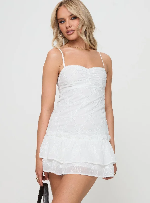 Harpin Mini Dress White