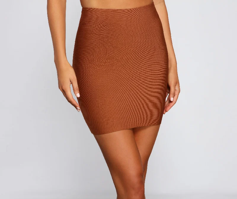 Chic And Sleek Bandage Mini Skirt