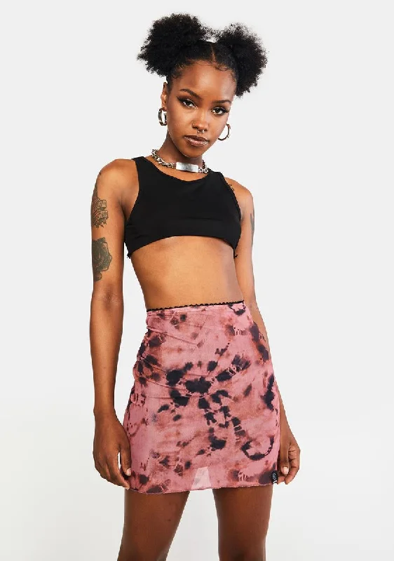 Lava Mesh Mini Skirt