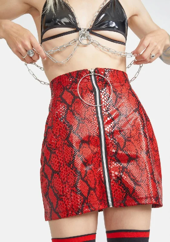 Poison Bite Snakeskin Skirt