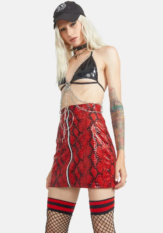 Poison Bite Snakeskin Skirt