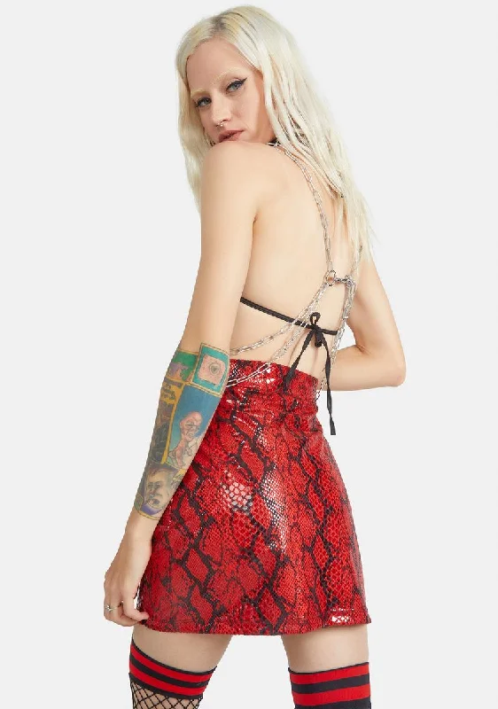 Poison Bite Snakeskin Skirt