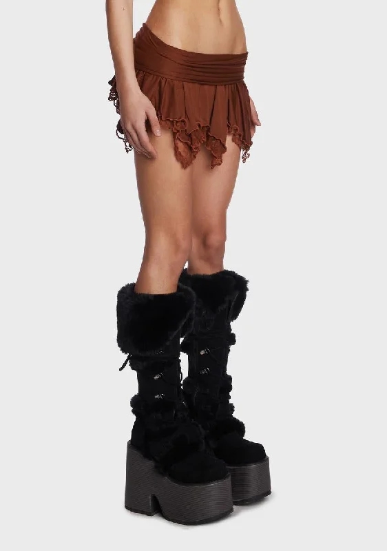 Tales Of Fantasy Mini Skirt - Brown