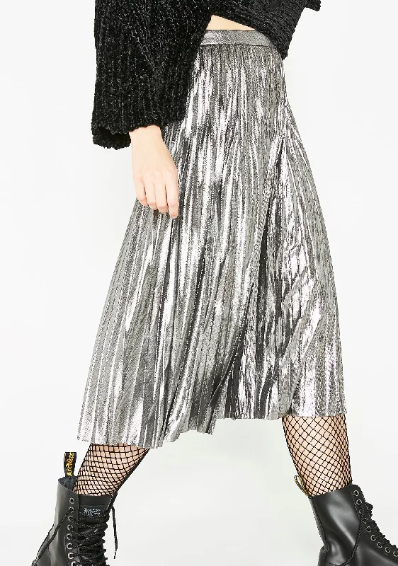 Tipsy Twirl Metallic Skirt