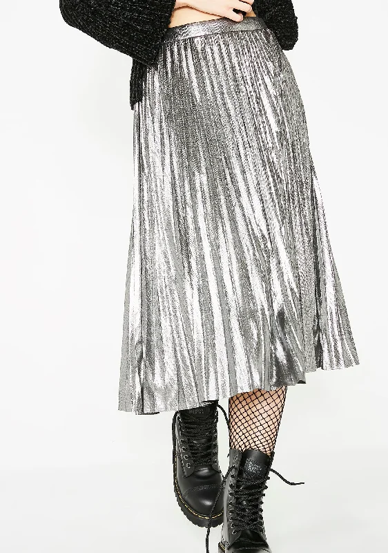 Tipsy Twirl Metallic Skirt