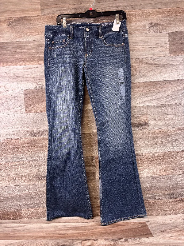 Blue Denim Jeans Flared American Eagle, Size 6