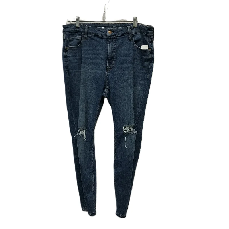 Blue Denim Jeans Straight By Old Navy, Size: 14