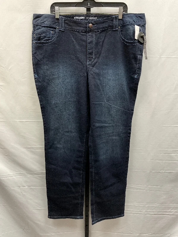 Blue Denim Jeans Straight Lane Bryant, Size 24