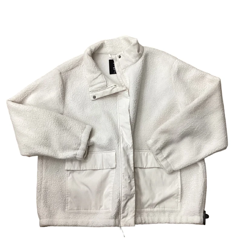 Cream Jacket Fleece Clothes Mentor, Size 2x