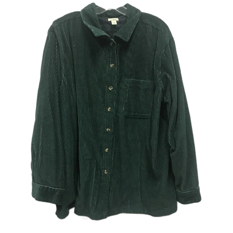 Green Jacket Shirt By L.l. Bean, Size: Xl