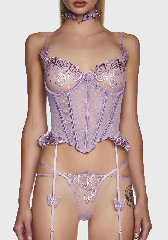 Flutter Through Me Lingerie Set - Lilac