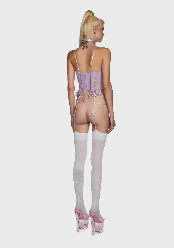 Flutter Through Me Lingerie Set - Lilac