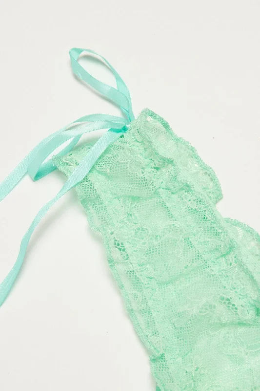 Green Lace Lingerie Set