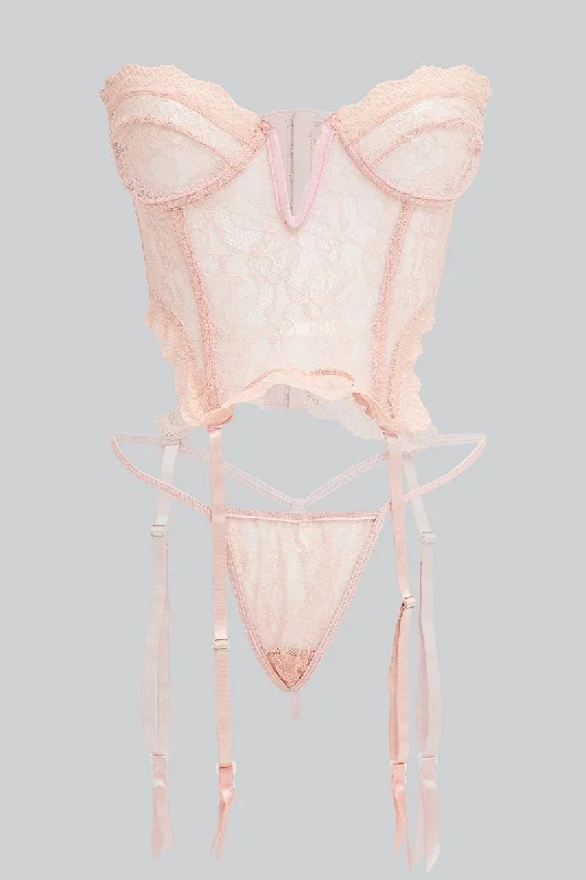 Pink Lace Lingerie Set