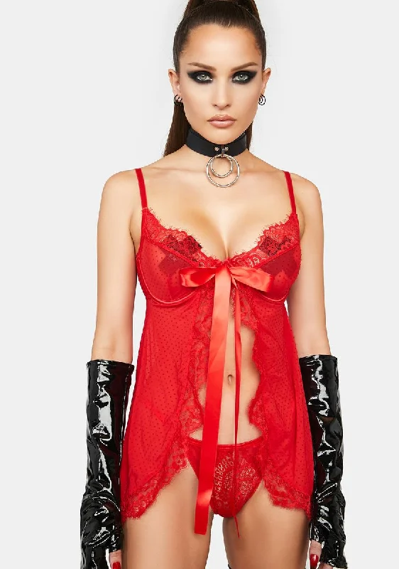 Ruby Miss Me Blind Babydoll Set