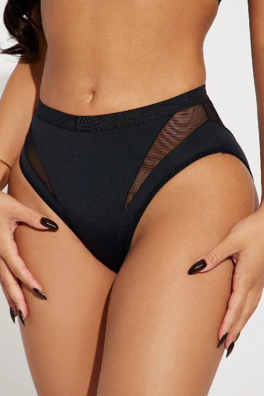 Weekend Vibe Mesh Cheeky Panty - Black