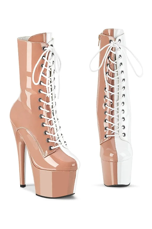 ADORE-1040TT Rose Gold Patent Ankle Boot