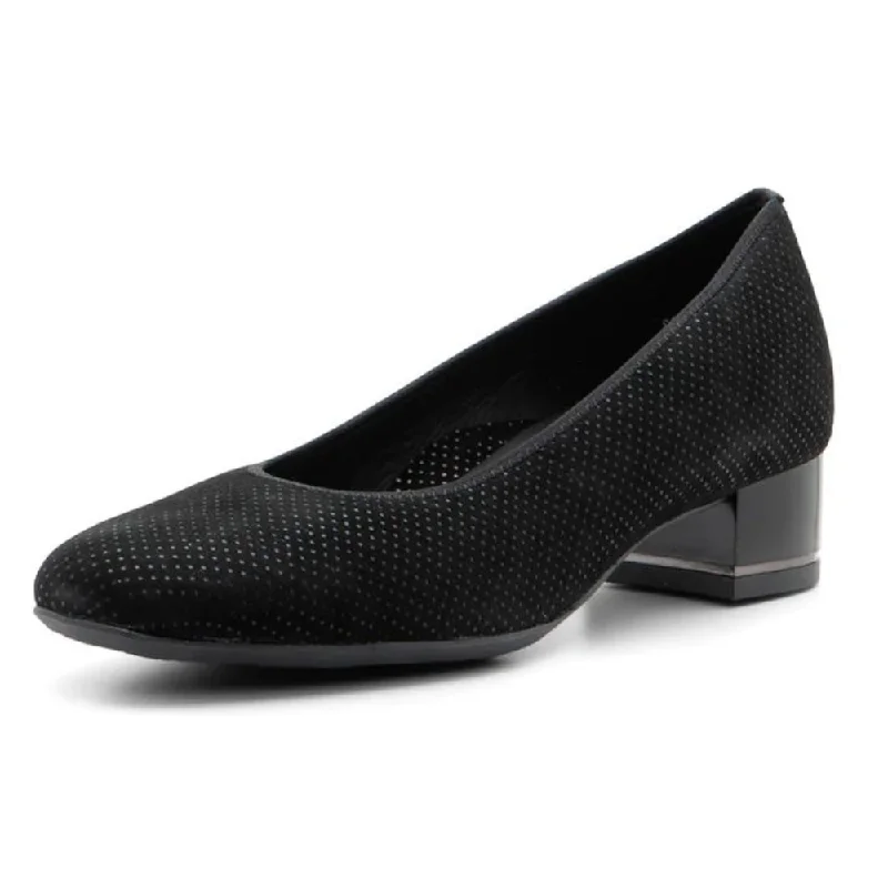 Ara Gabrielle Black Suede Pump (Women's)