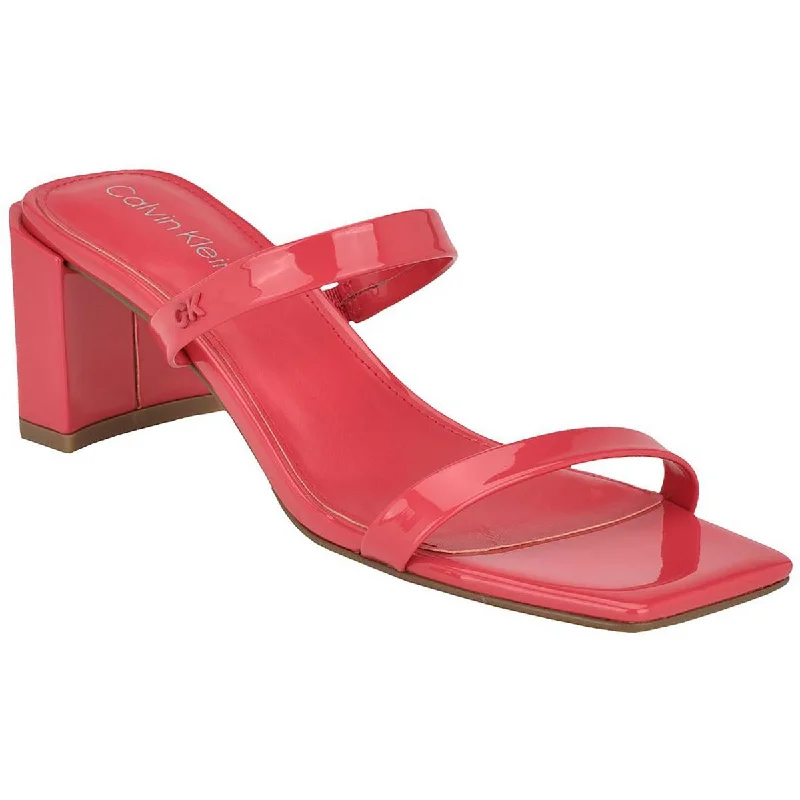 Kater Womens Patent Slip-On Slide Sandals