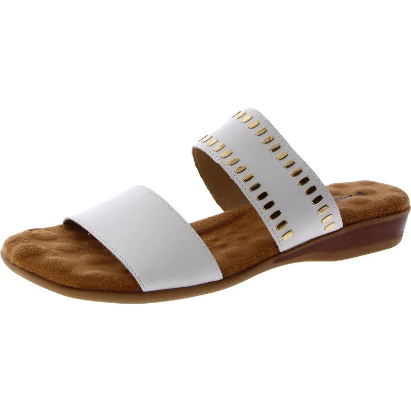 Womens Slip On Embellished Slide Sandals