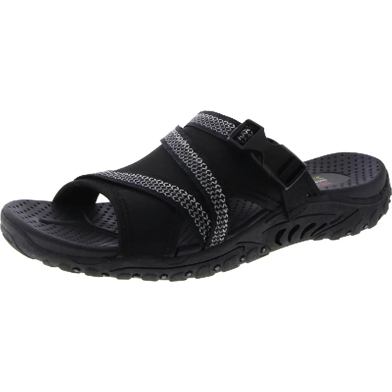 Reggae Womens Outdoor Cushioned Slide Sandals