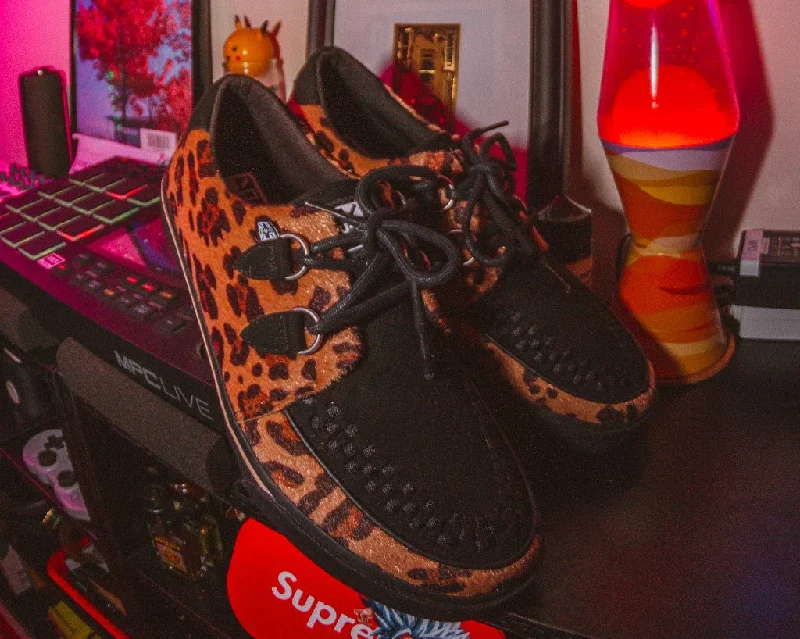 Black & Tan Leopard Hair Sneaker