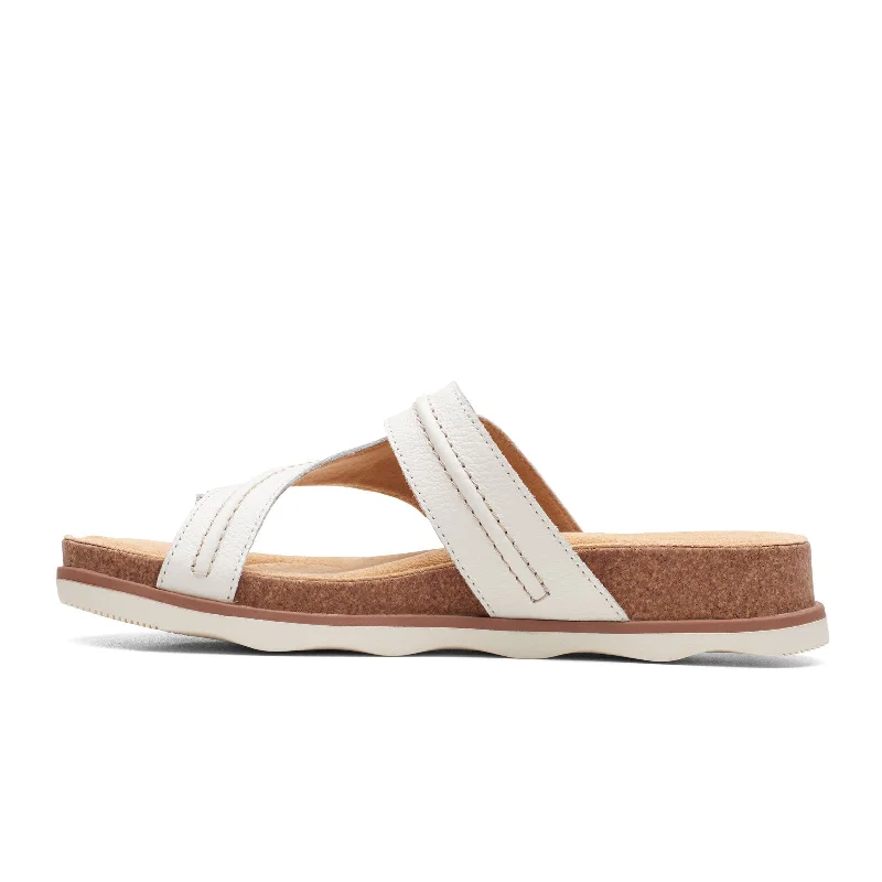 Clarks Brynn Madi Thong Sandal (Women) - White Leather