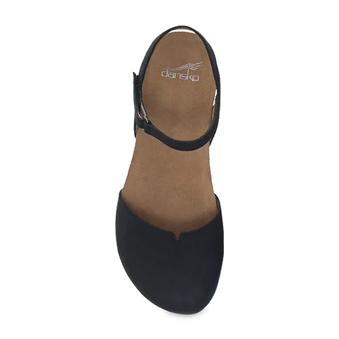 Dansko Rowan Backstrap Sandal (Women) - Black Nubuck