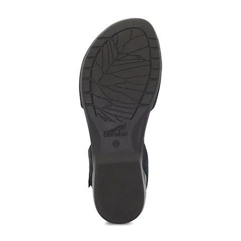 Dansko Rowan Backstrap Sandal (Women) - Black Nubuck