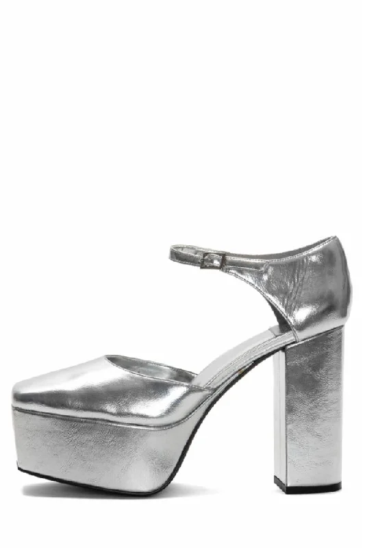 Jeffrey Campbell  Women's Ovr_N_Out Silver M